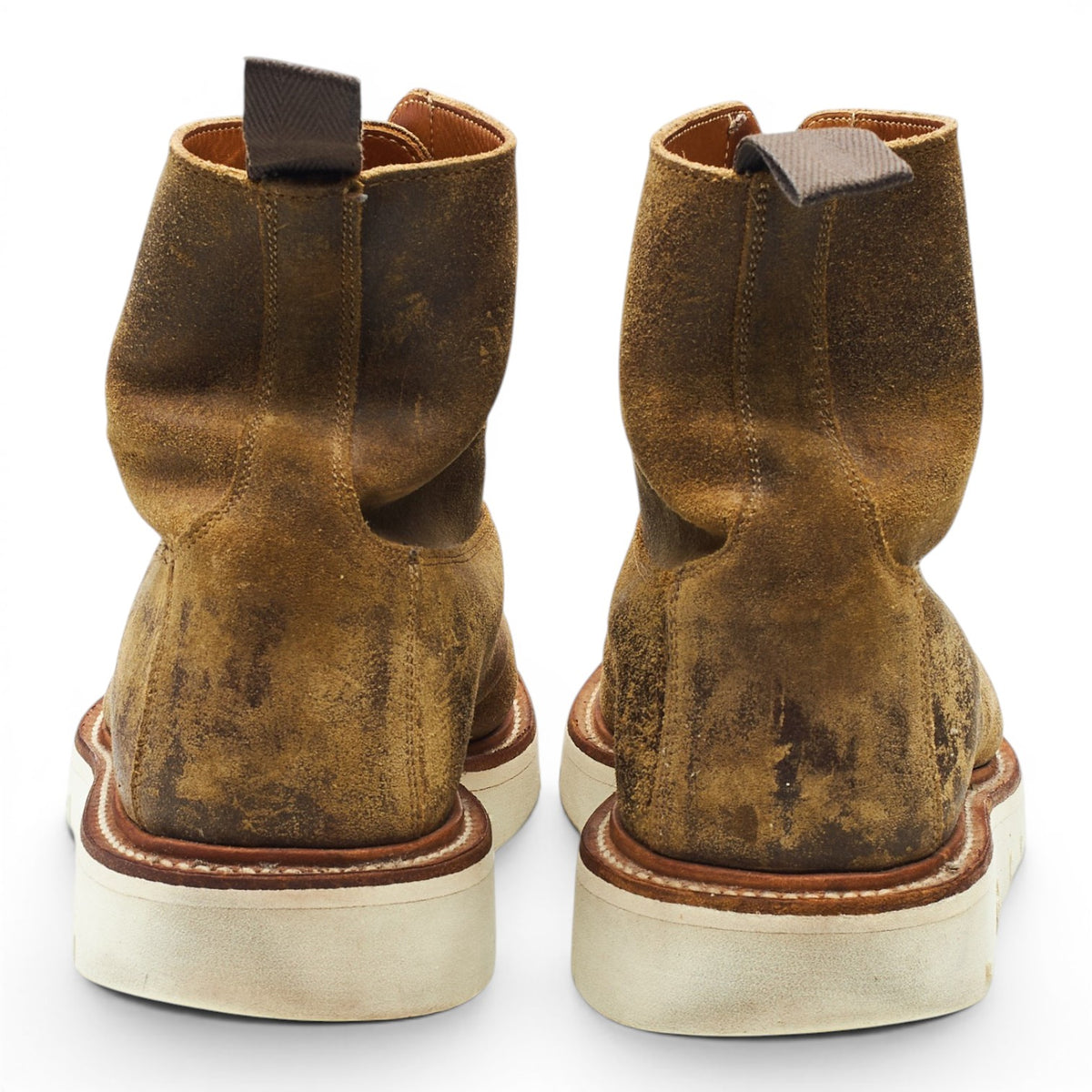 'Burford' Brown Waxed Suede Boots UK 7