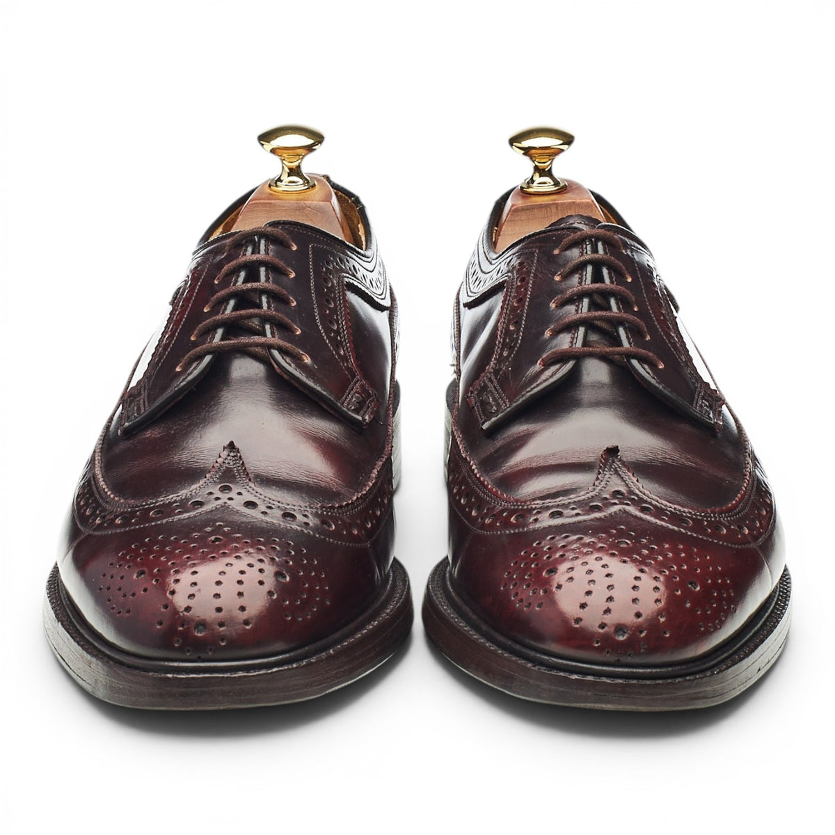 'Turnberry' Burgundy Leather Derby Brogues UK 9 F