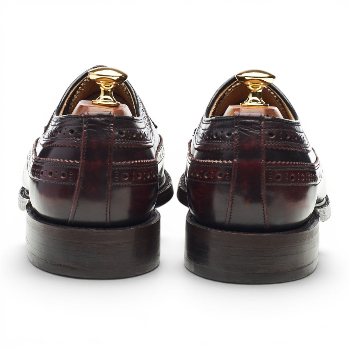 'Turnberry' Burgundy Leather Derby Brogues UK 9 F