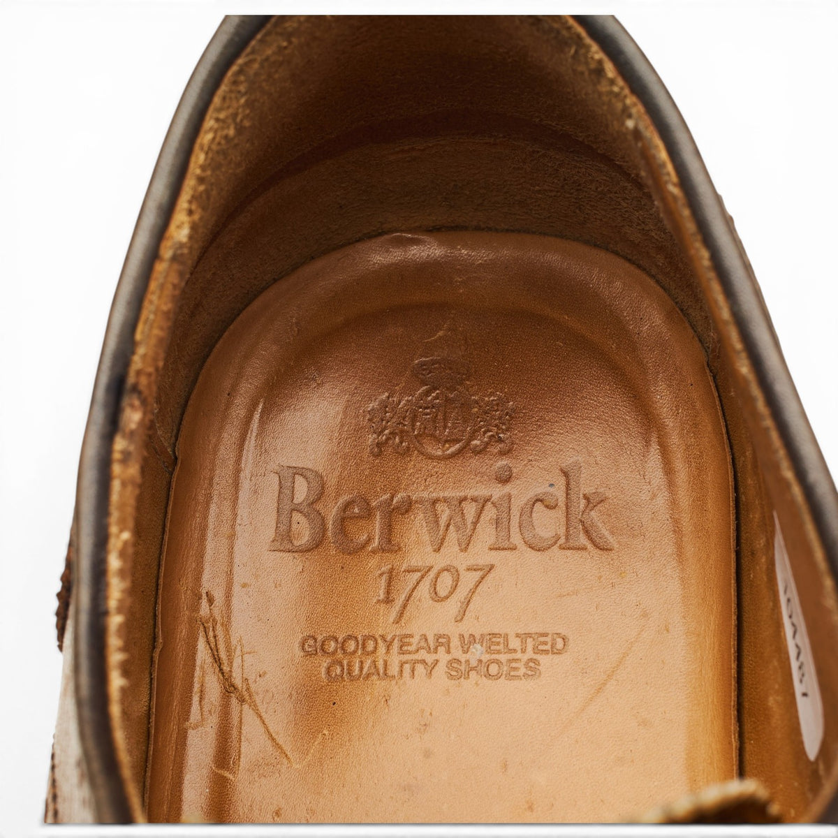 '4170' Tan Brown Grain Leather Derby Brogues UK 8