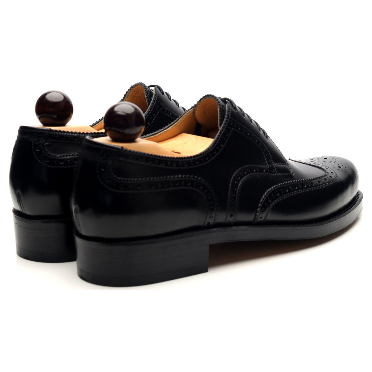 &#39;Budapest&#39; Black Leather Derby Brogues UK 7 EU 41