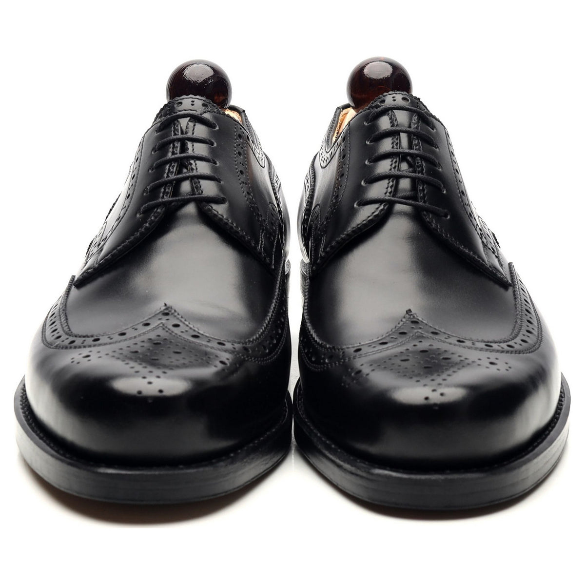 &#39;Budapest&#39; Black Leather Derby Brogues UK 7 EU 41