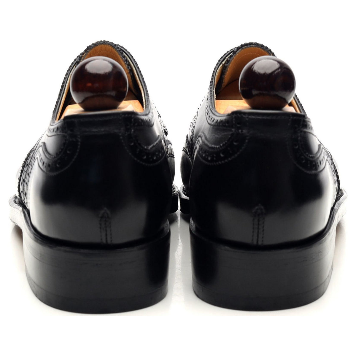 &#39;Budapest&#39; Black Leather Derby Brogues UK 7 EU 41