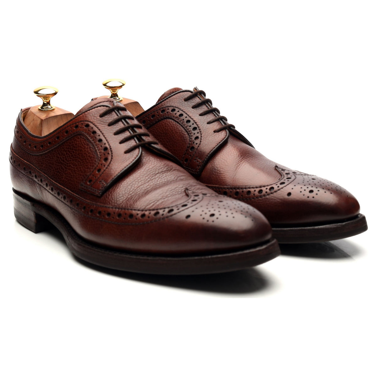 &#39;Calvay&#39; Burgundy Leather Derby Brogues 9.5 F