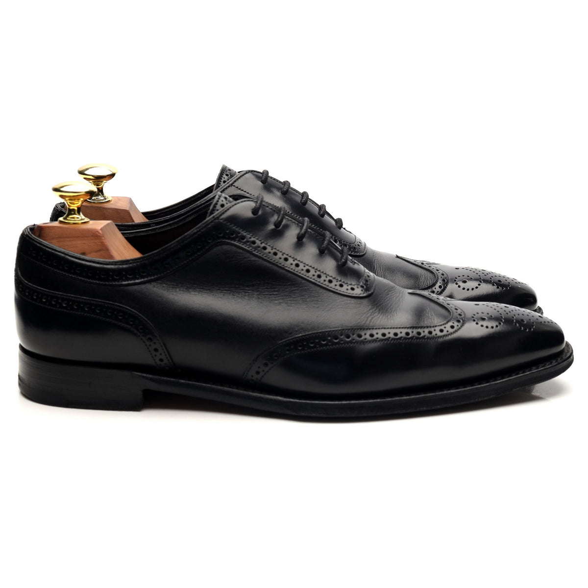 M&amp;S Black Leather Oxford Brogues UK 7 F