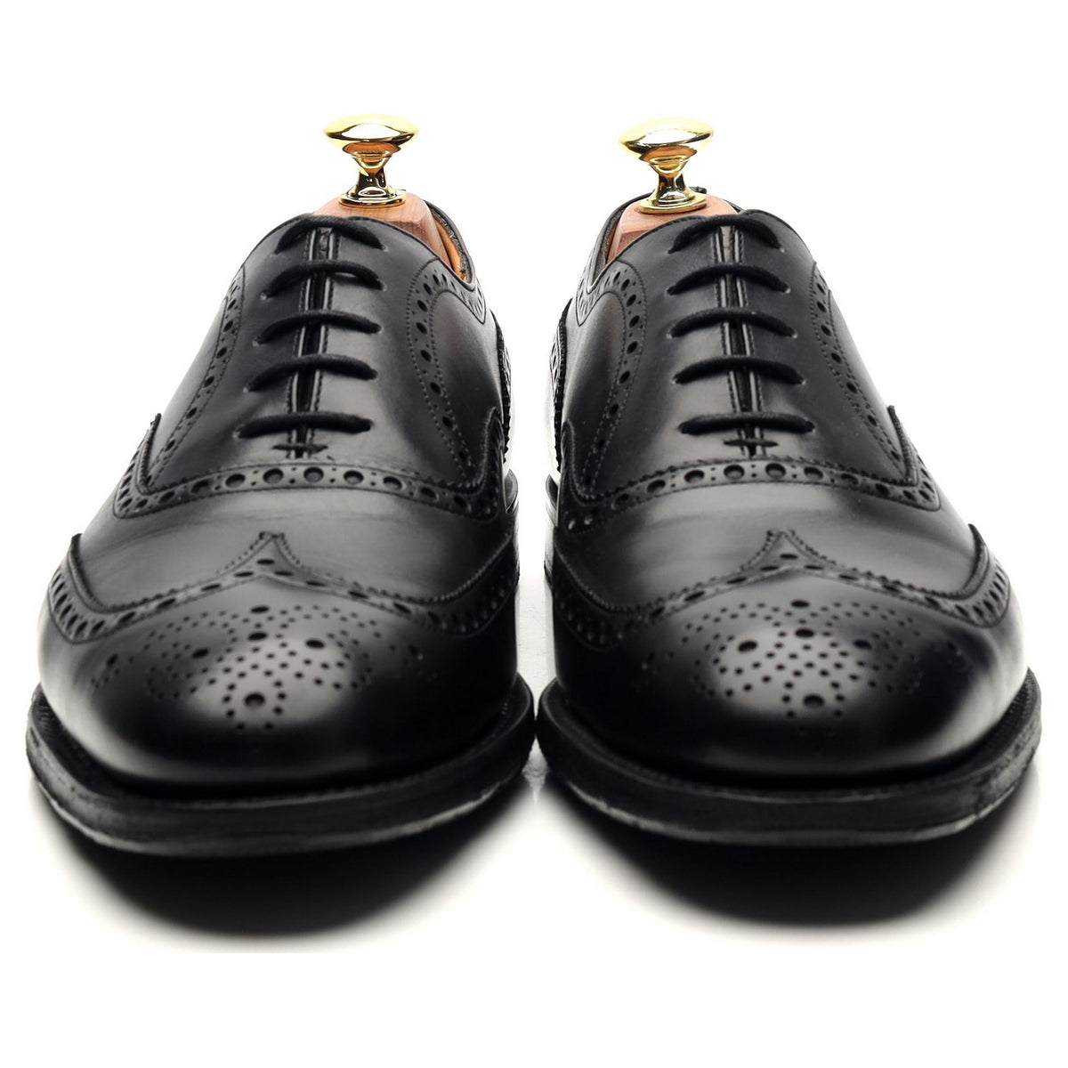 &#39;Chetwynd&#39; Black Leather Oxford Brogues UK 8 F