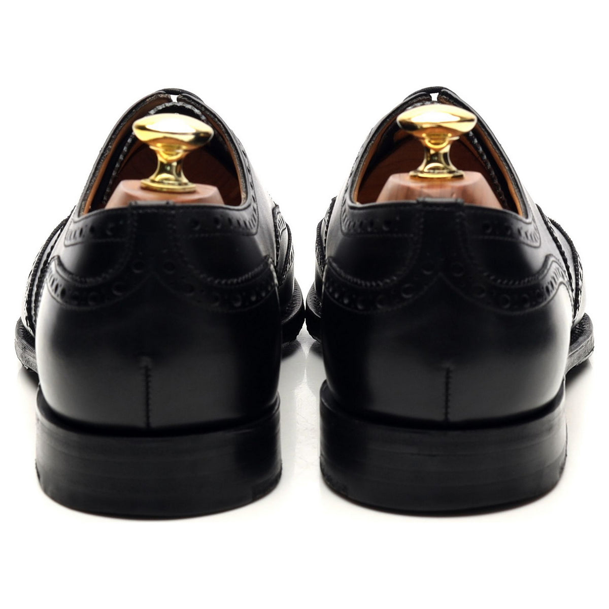 &#39;Chetwynd&#39; Black Leather Oxford Brogues UK 8 F