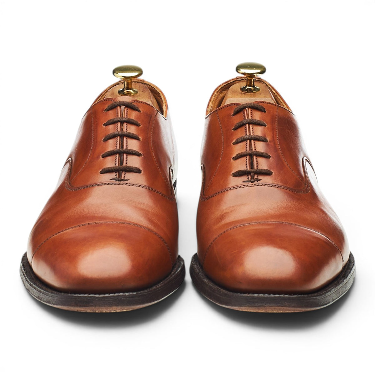 'Canberra' Tan Brown Leather Oxford UK 8.5 F