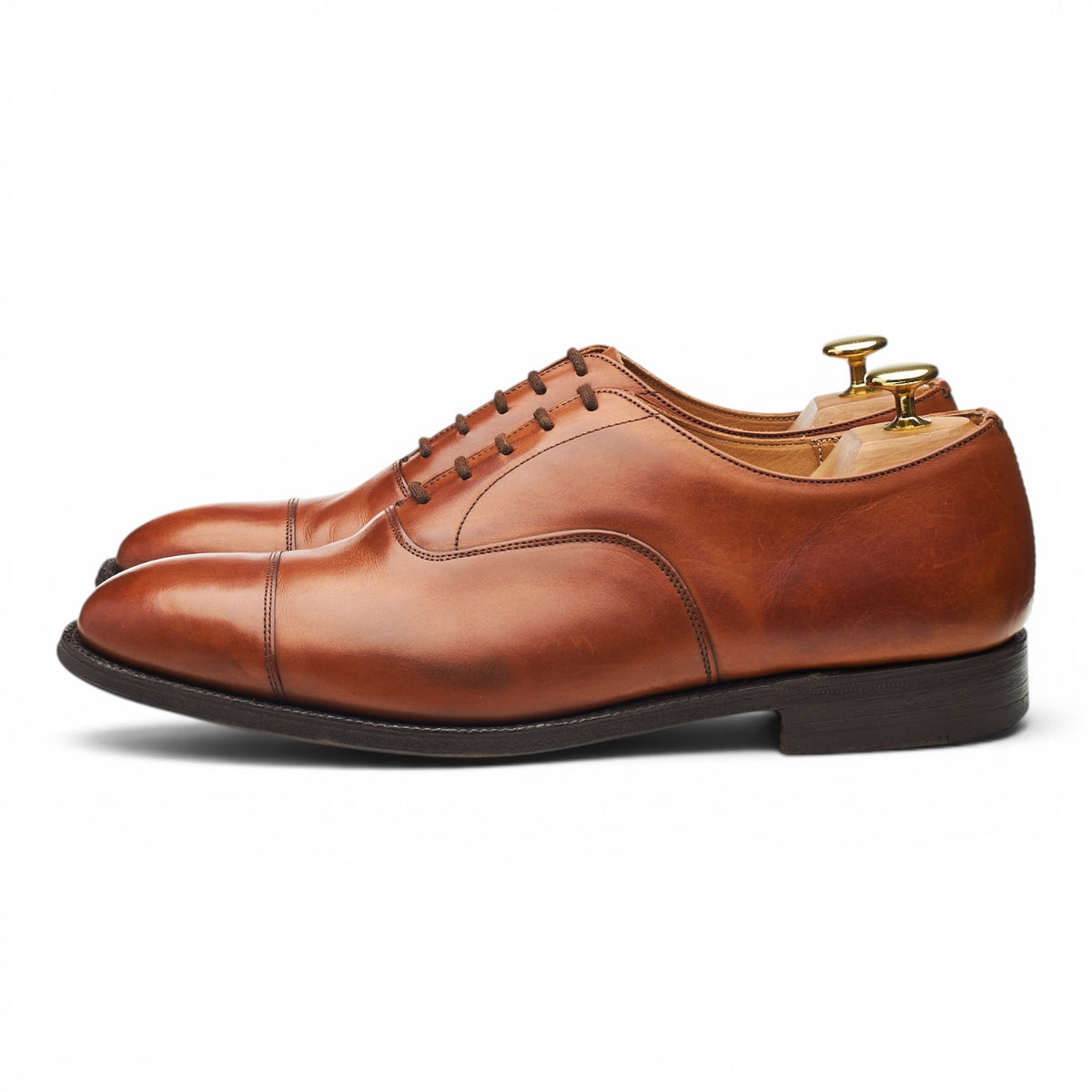 'Canberra' Tan Brown Leather Oxford UK 8.5 F