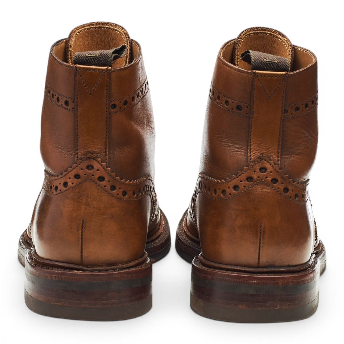 1880 'Bedale' Brown Leather Brogues Boots UK 7 G