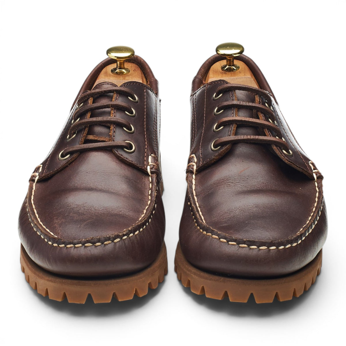 'Maliseet' Dark Brown Leather Boat Shoes Derby UK 8.5 US 10.5 M
