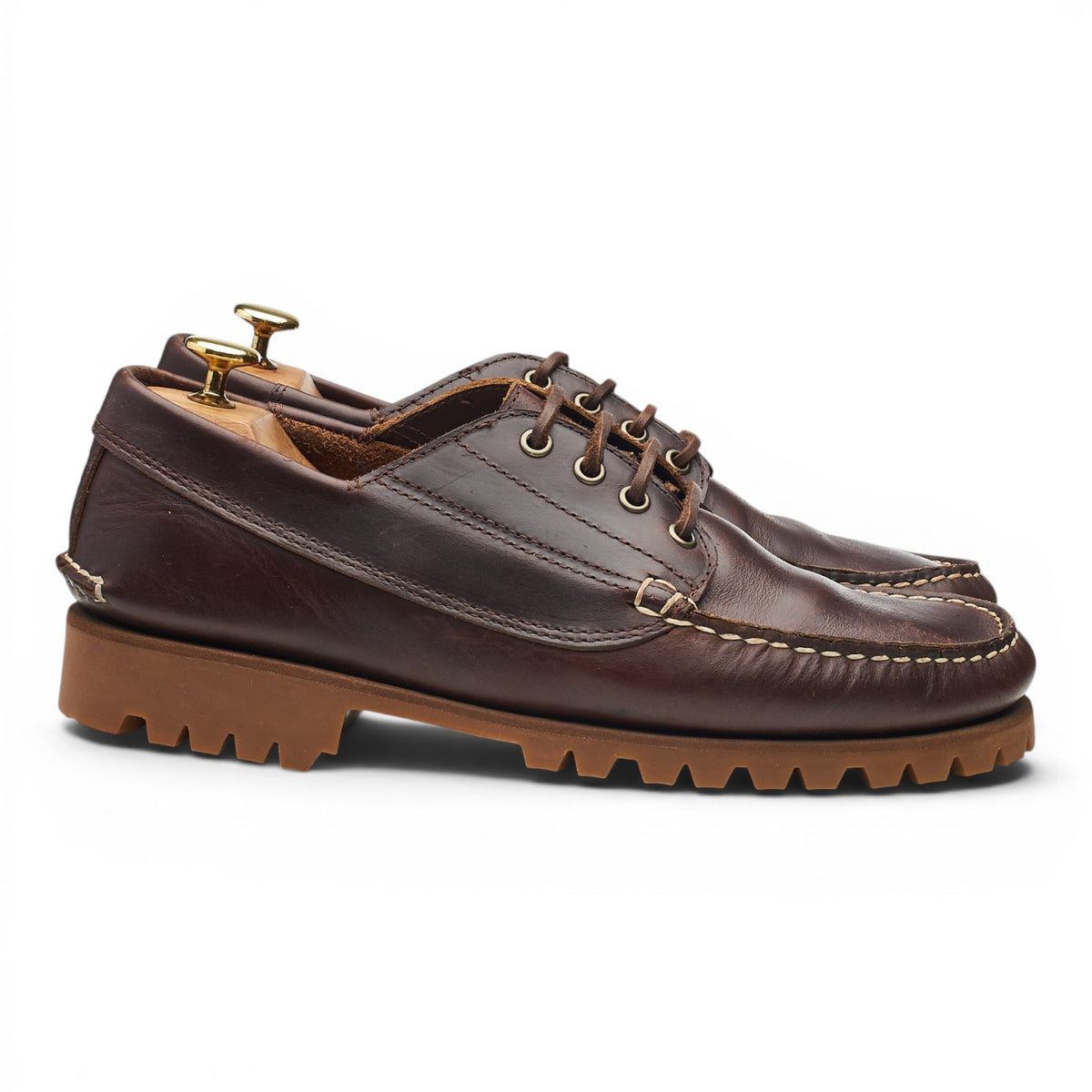 'Maliseet' Dark Brown Leather Boat Shoes Derby UK 8.5 US 10.5 M