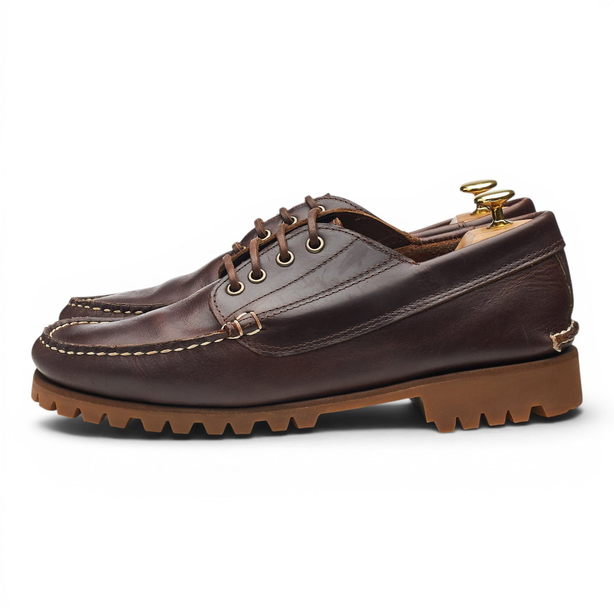 'Maliseet' Dark Brown Leather Boat Shoes Derby UK 8.5 US 10.5 M