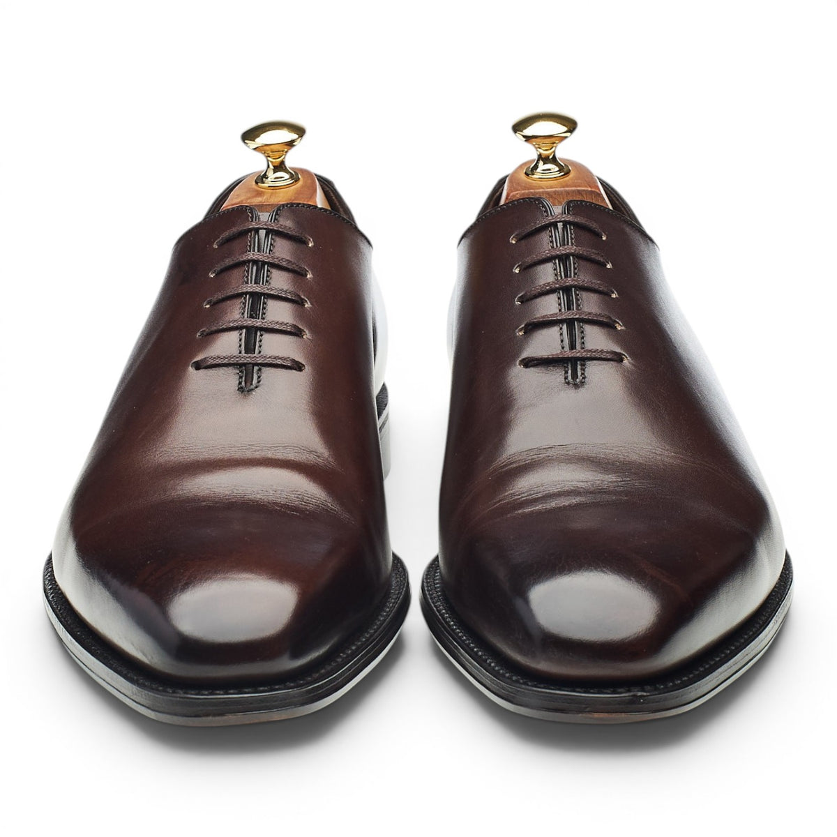 1880 'Wholebury' Dark Brown Leather Wholecut Oxford UK 10 F
