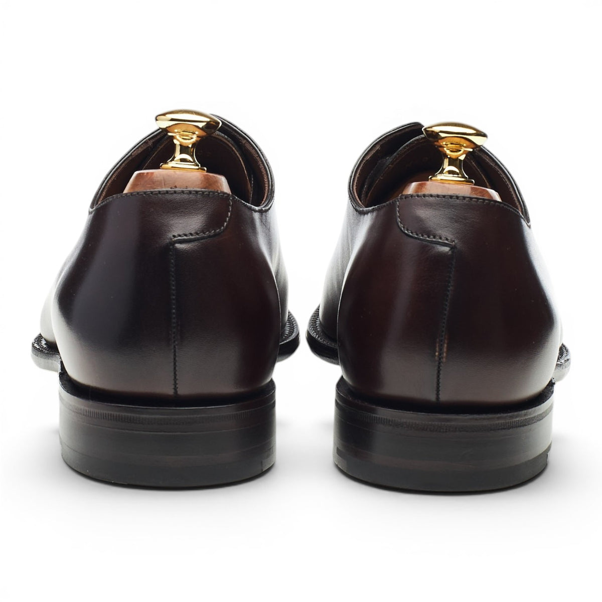 1880 'Wholebury' Dark Brown Leather Wholecut Oxford UK 10 F