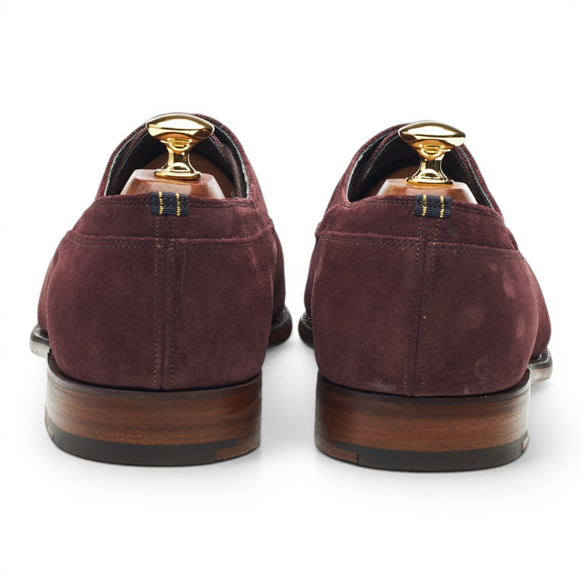 Gieves & Hawkes Burgundy Suede Oxford UK 9 F