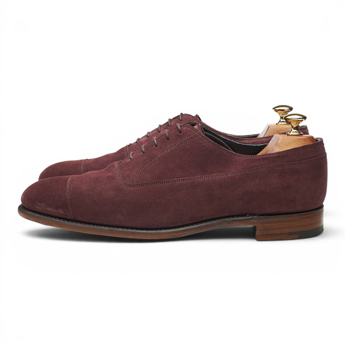 Gieves & Hawkes Burgundy Suede Oxford UK 9 F