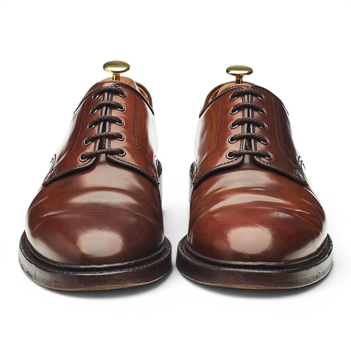 Ralph Lauren Marlow Brown Cordovan Derby UK 8.5 US 9.5 D