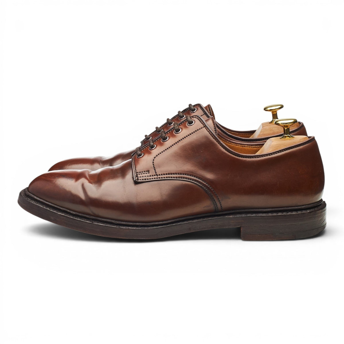 Ralph Lauren Marlow Brown Cordovan Derby UK 8.5 US 9.5 D