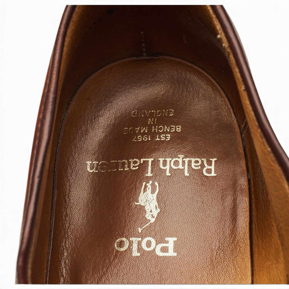 Ralph Lauren Marlow Brown Cordovan Derby UK 8.5 US 9.5 D