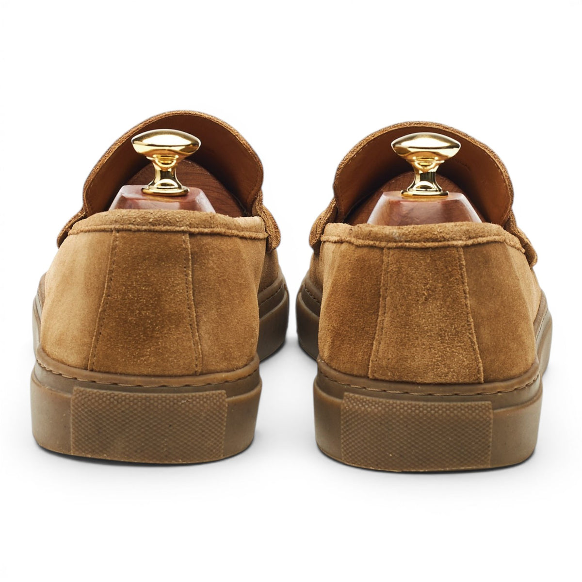 'Barcelona' Beige Suede Penny Loafers UK 9