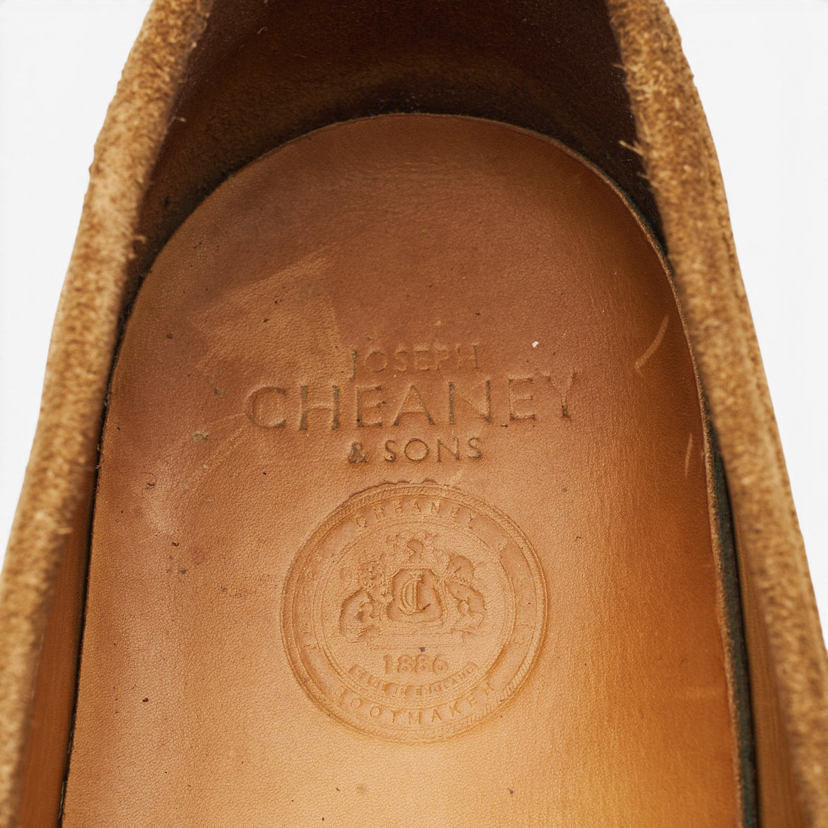 'Barcelona' Beige Suede Penny Loafers UK 9