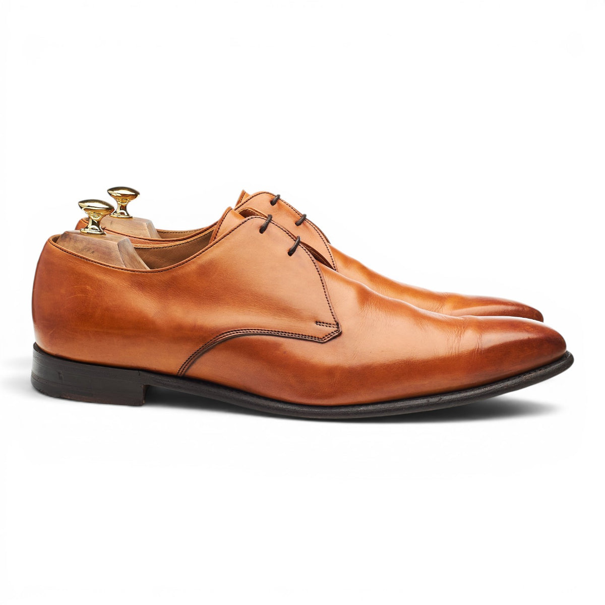 'Newman' Tan Brown Leather Derby UK 11.5 F