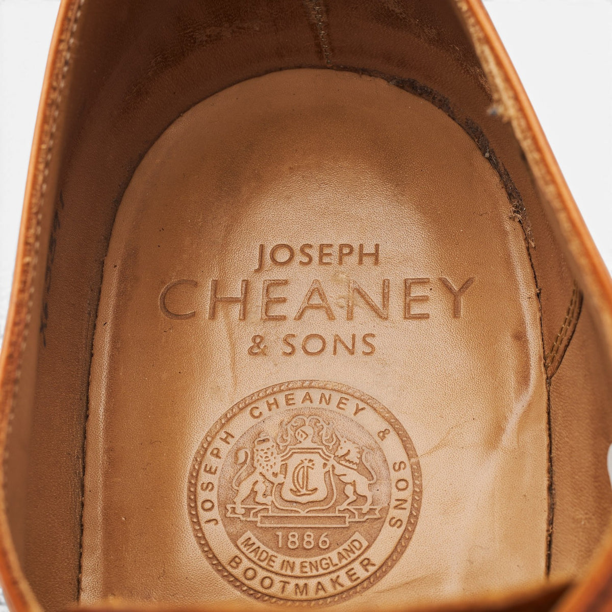 'Newman' Tan Brown Leather Derby UK 11.5 F