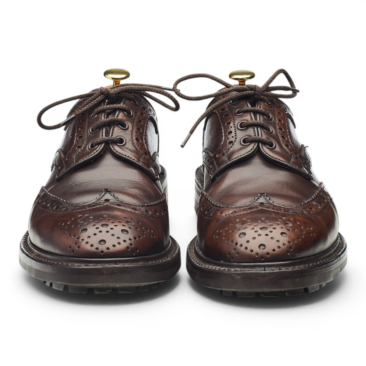 'Bowood' Dark Brown Leather Derby Brogues UK 8.5