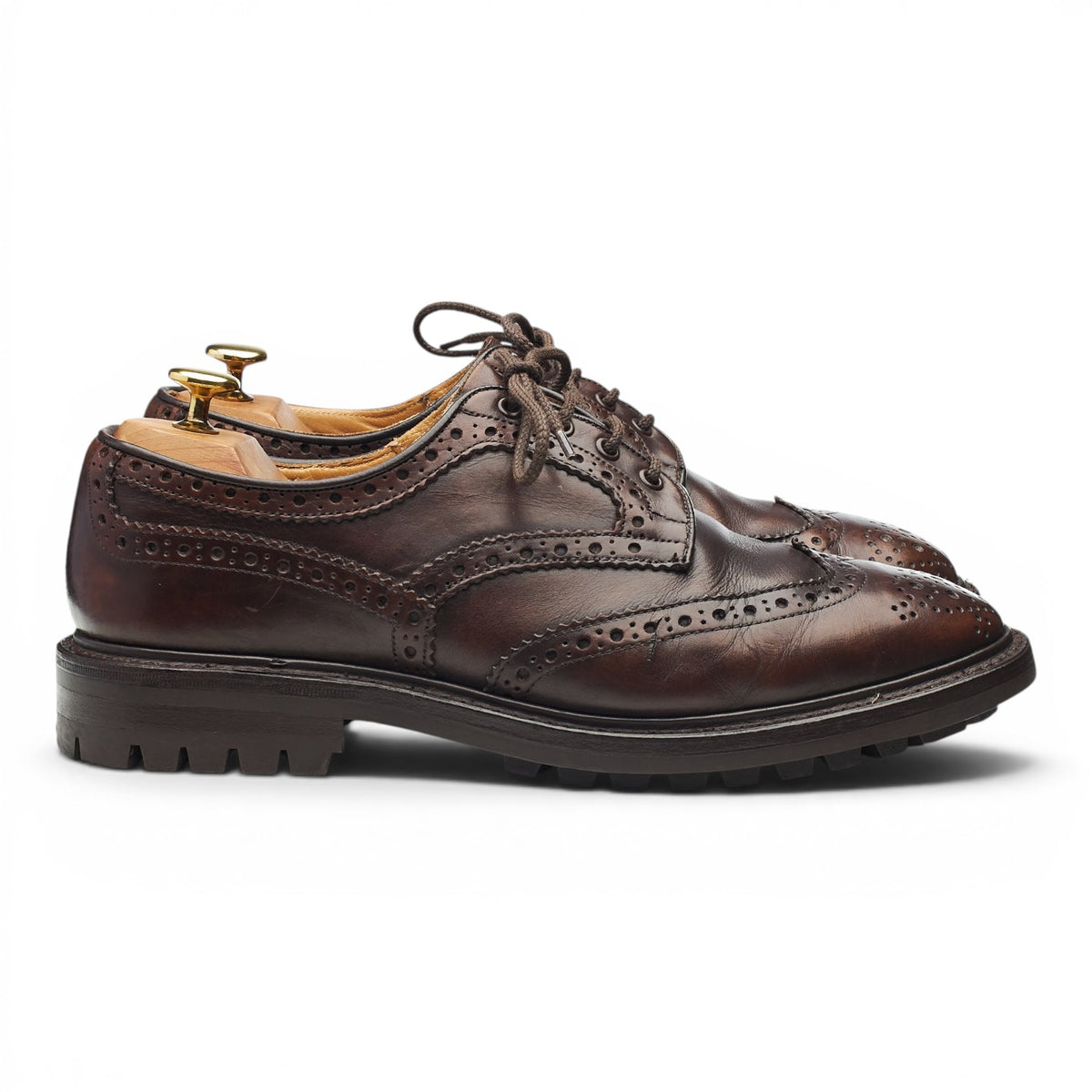 'Bowood' Dark Brown Leather Derby Brogues UK 8.5