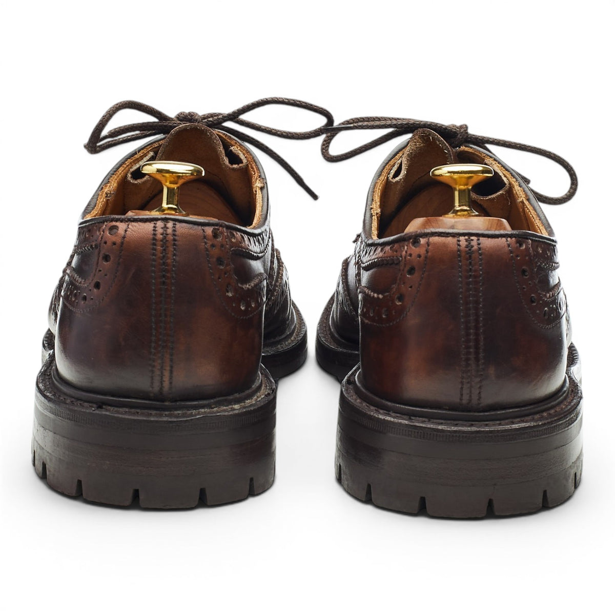 'Bowood' Dark Brown Leather Derby Brogues UK 8.5