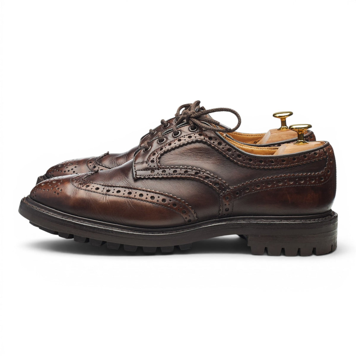 'Bowood' Dark Brown Leather Derby Brogues UK 8.5