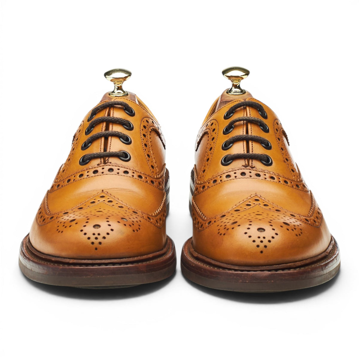 1880 'Edward' Tan Brown Leather Oxford Brogues UK 7.5 G