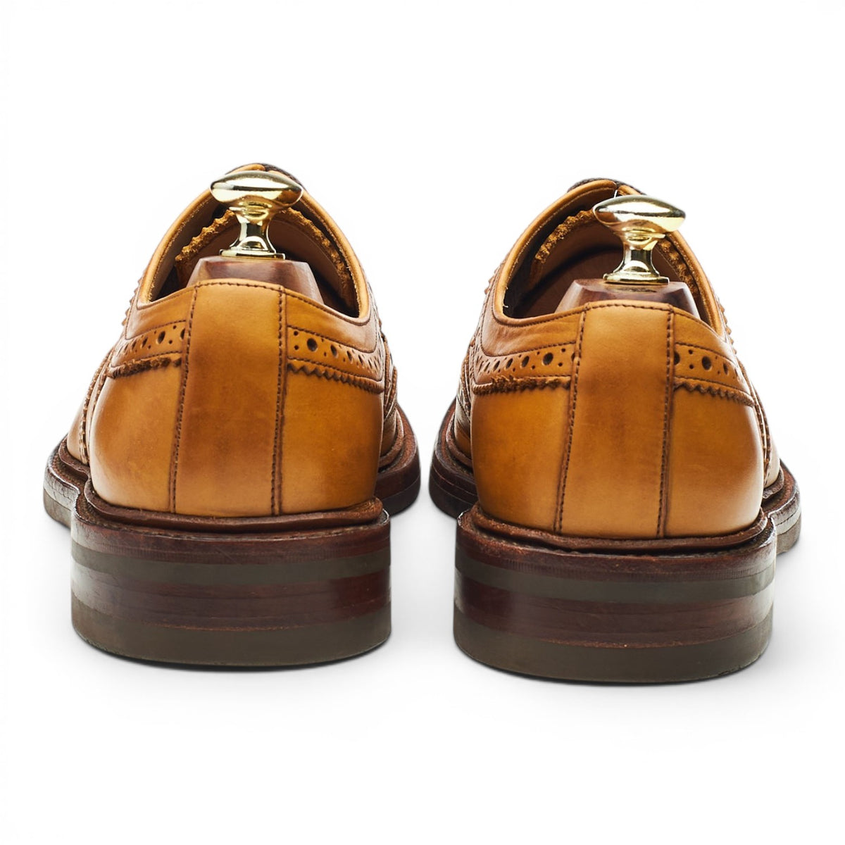 1880 'Edward' Tan Brown Leather Oxford Brogues UK 7.5 G