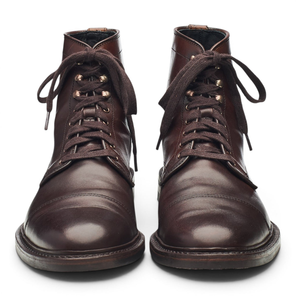 'Landon' Dark Brown Leather Boots UK 9.5 US 10.5 D