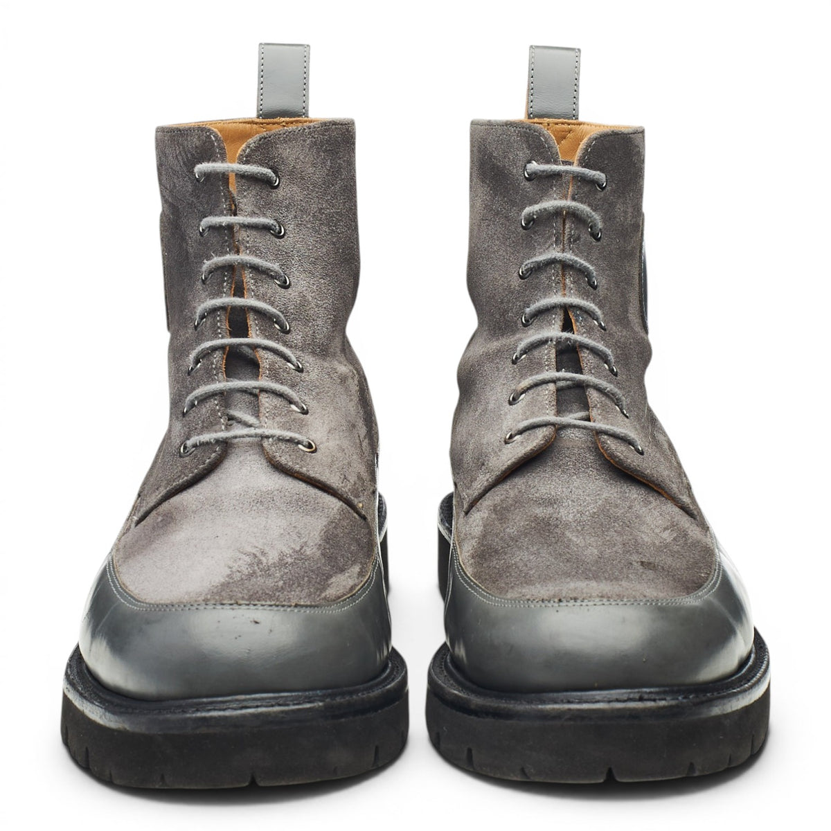 'Anton' Grey Suede Leather Boots UK 10 G
