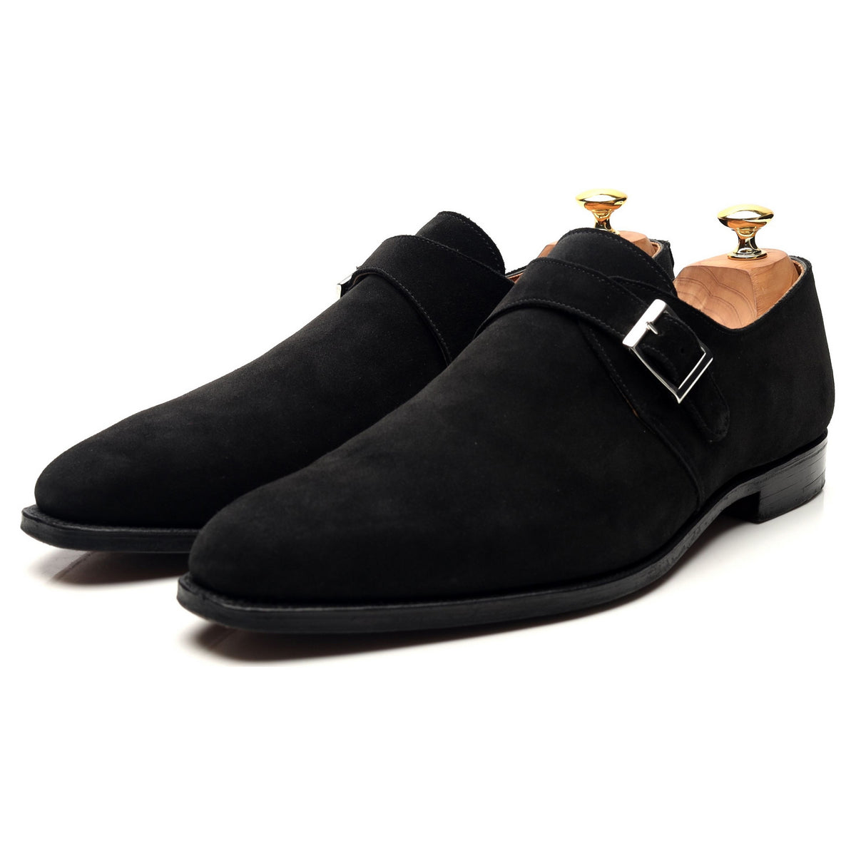 &#39;Monkton&#39; Black Suede Monk Strap UK 11 E