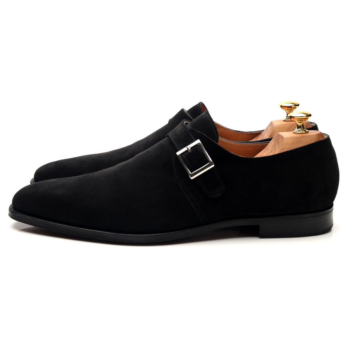 &#39;Monkton&#39; Black Suede Monk Strap UK 11 E