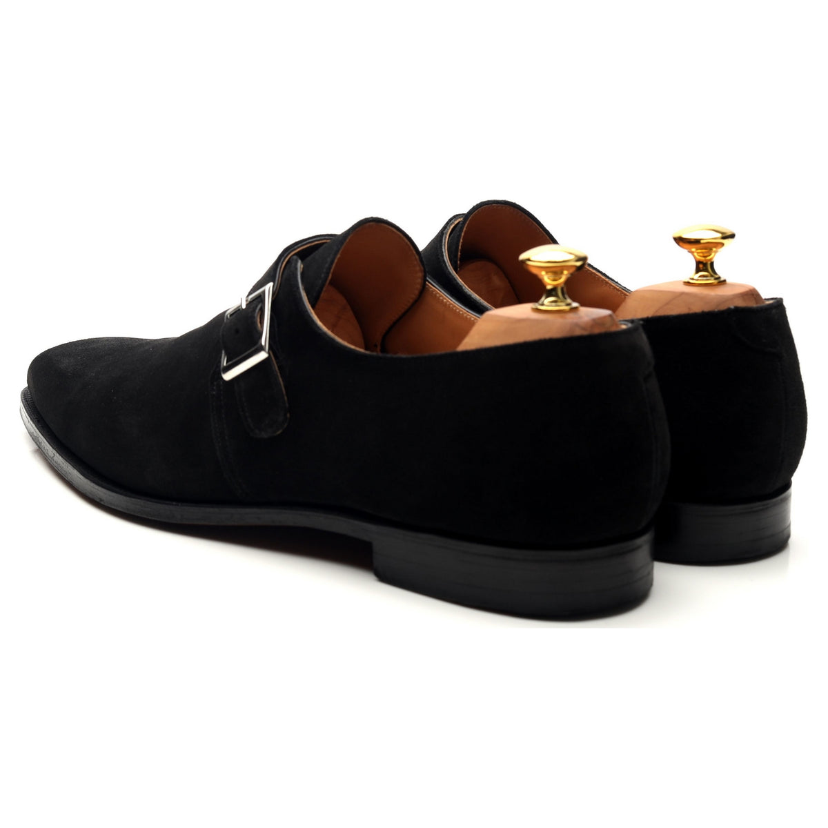 &#39;Monkton&#39; Black Suede Monk Strap UK 11 E