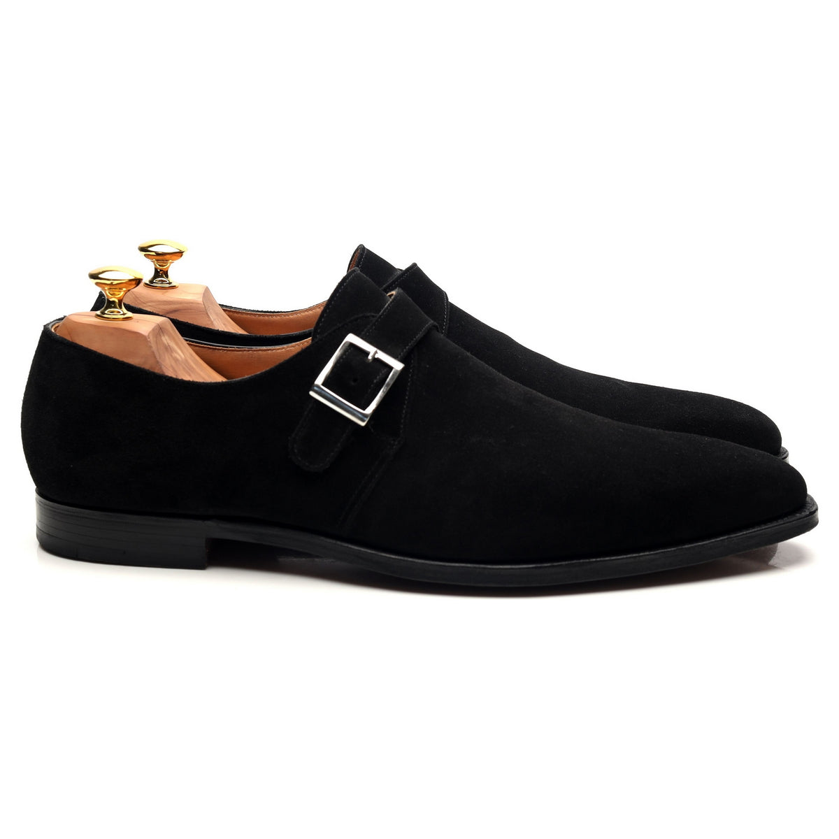 &#39;Monkton&#39; Black Suede Monk Strap UK 11 E