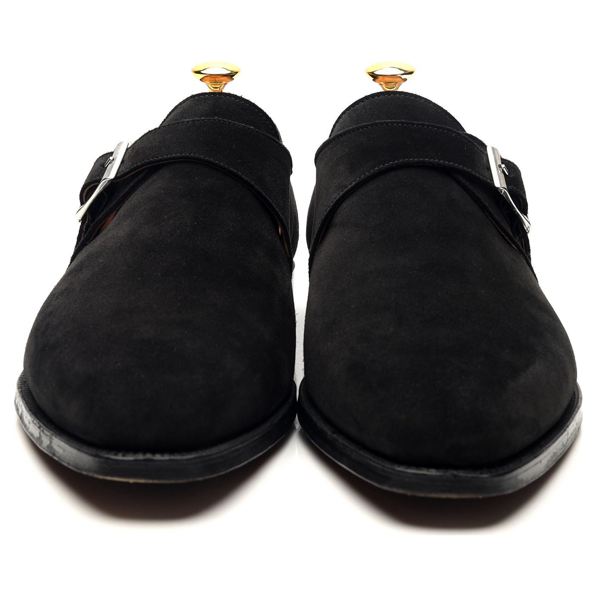 &#39;Monkton&#39; Black Suede Monk Strap UK 11 E