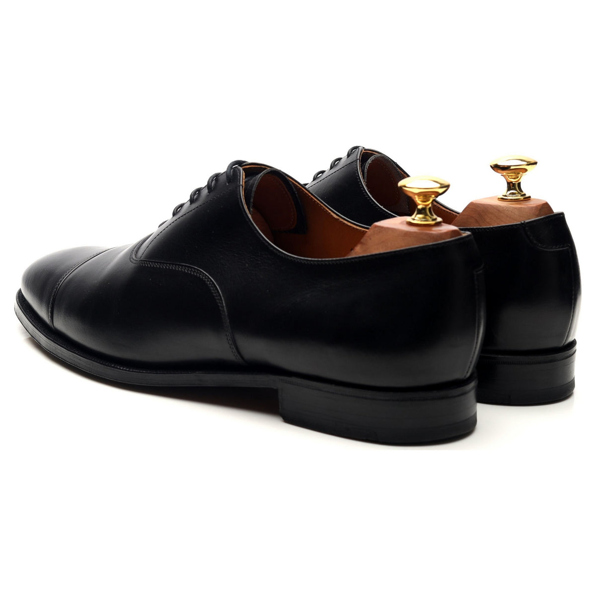 &#39;Connaught&#39; Black Leather Oxford UK 9 E