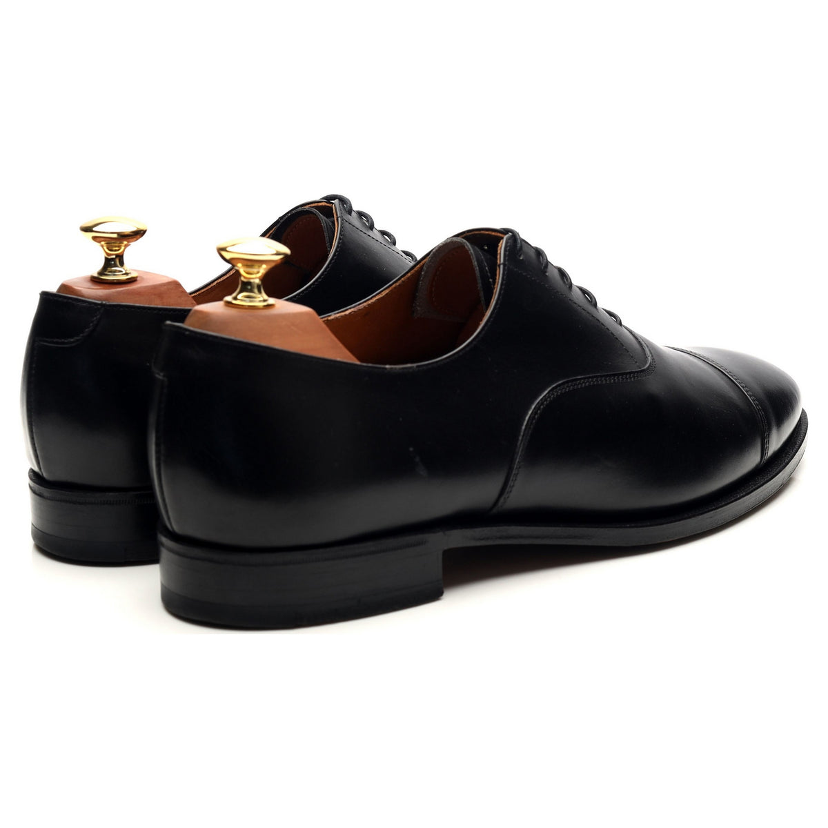 &#39;Connaught&#39; Black Leather Oxford UK 9 E