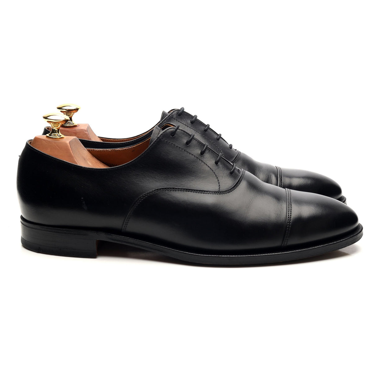 &#39;Connaught&#39; Black Leather Oxford UK 9 E