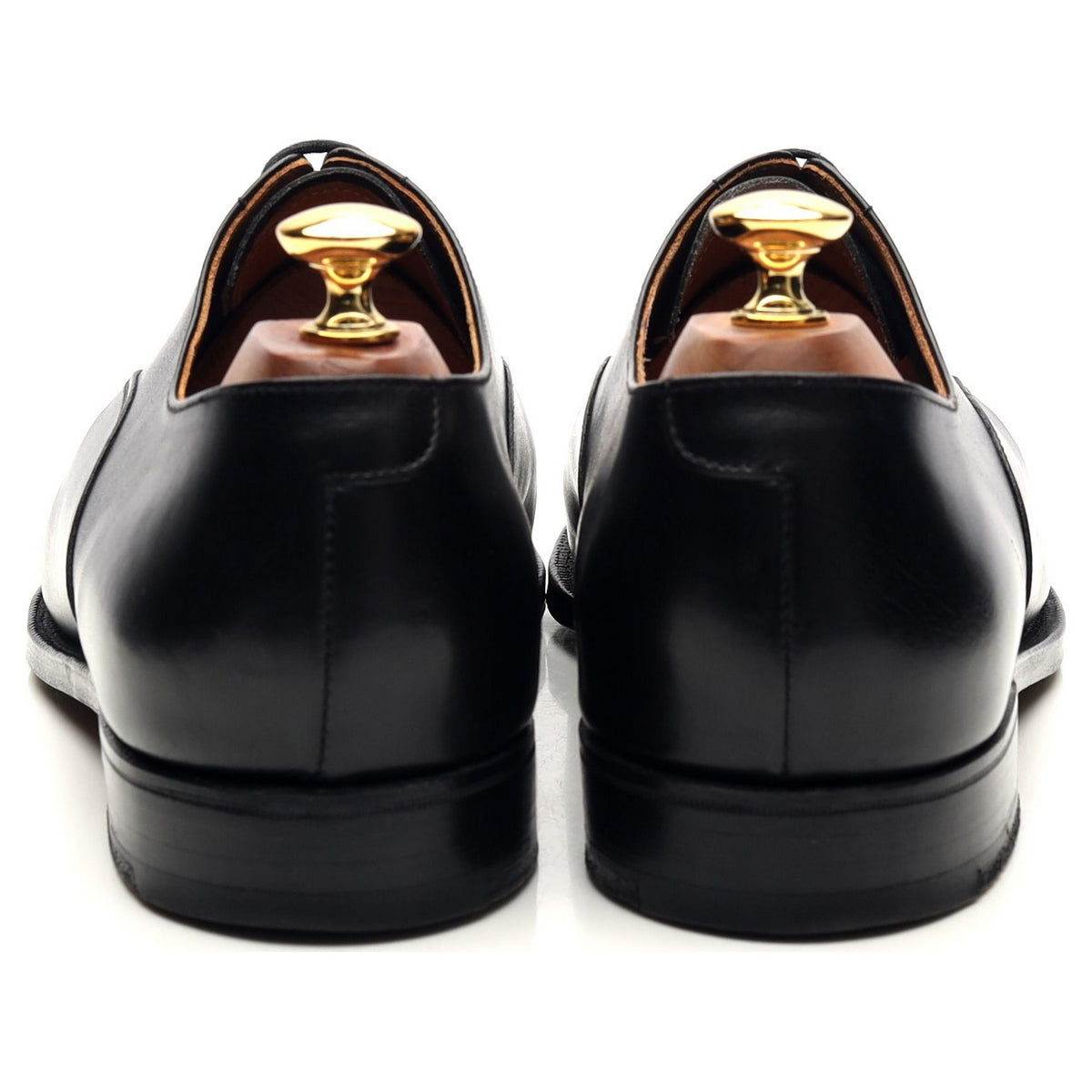 &#39;Connaught&#39; Black Leather Oxford UK 9 E