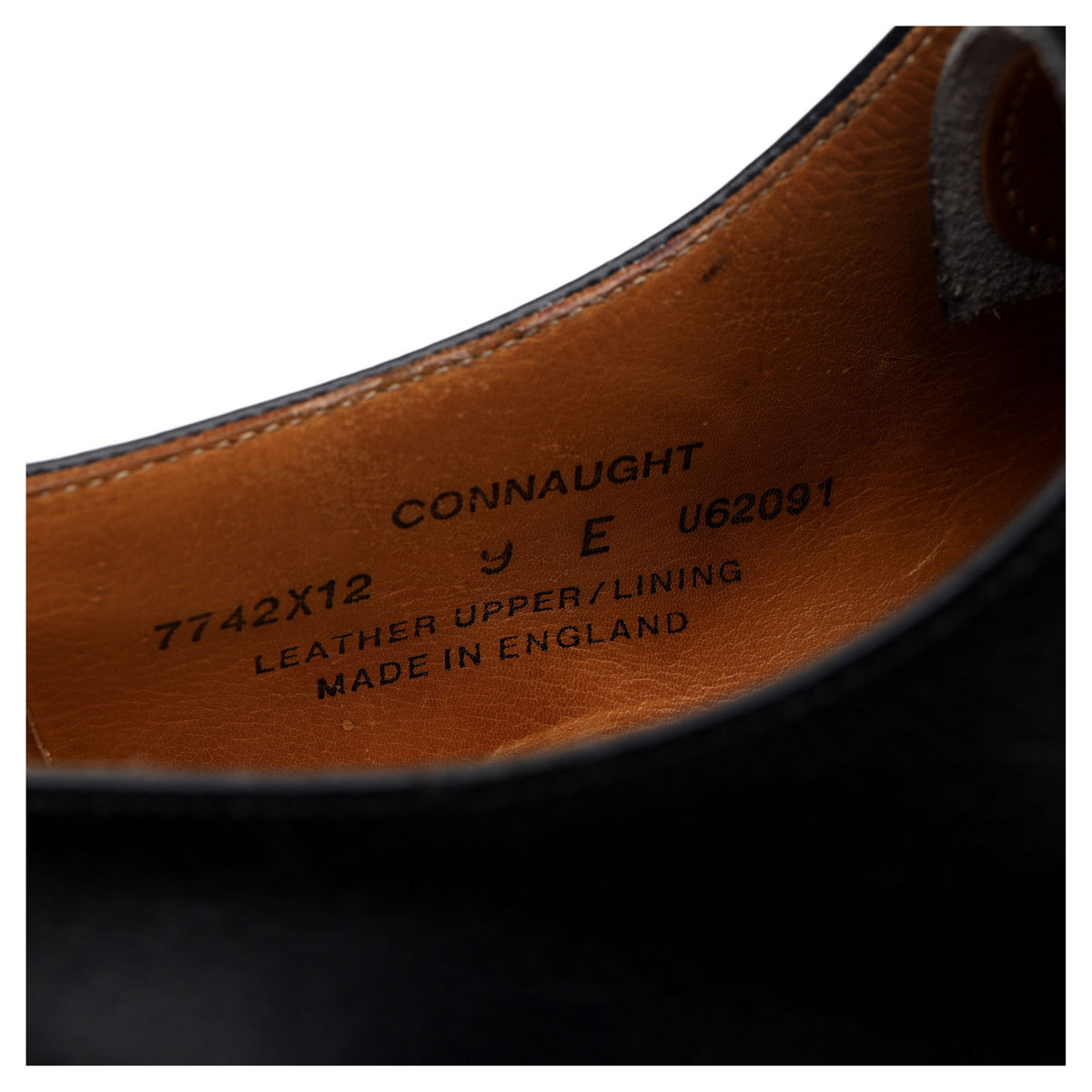 &#39;Connaught&#39; Black Leather Oxford UK 9 E