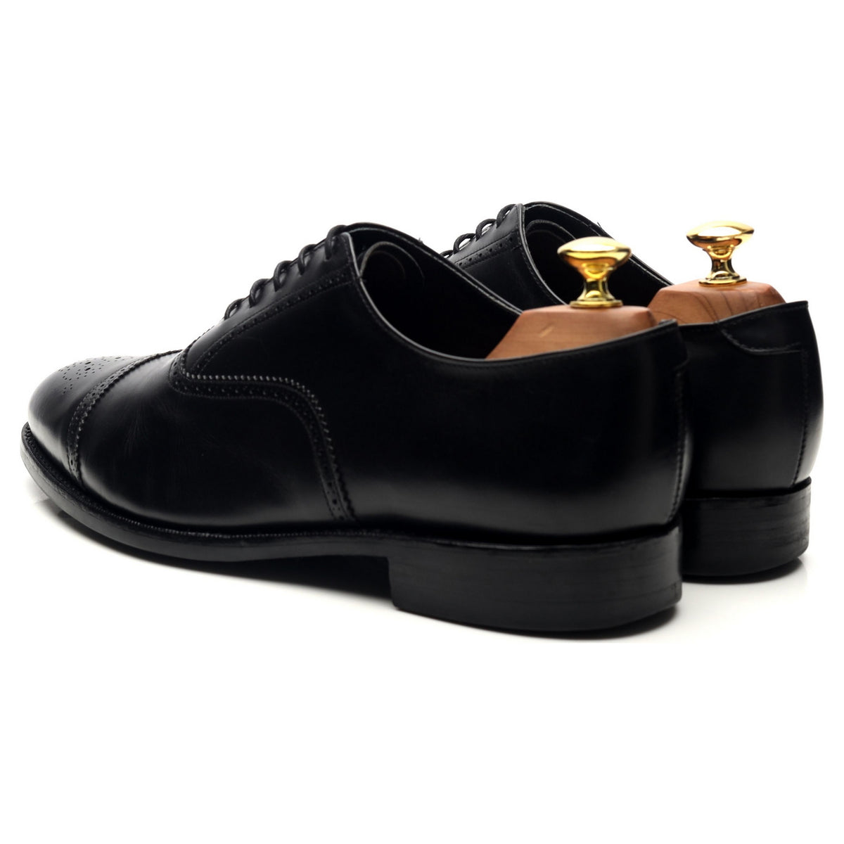 G:One &#39;Holborn&#39; Black Leather Oxford Semi Brogues UK 8 G