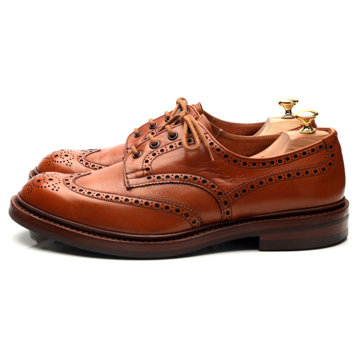 Tan Brown Leather Derby Brogues UK 11