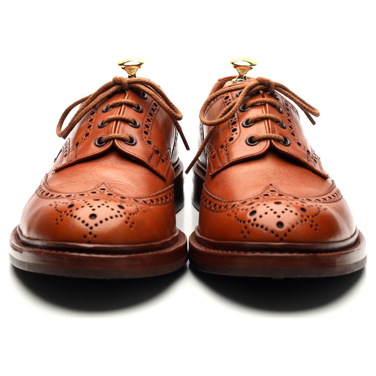 Tan Brown Leather Derby Brogues UK 11