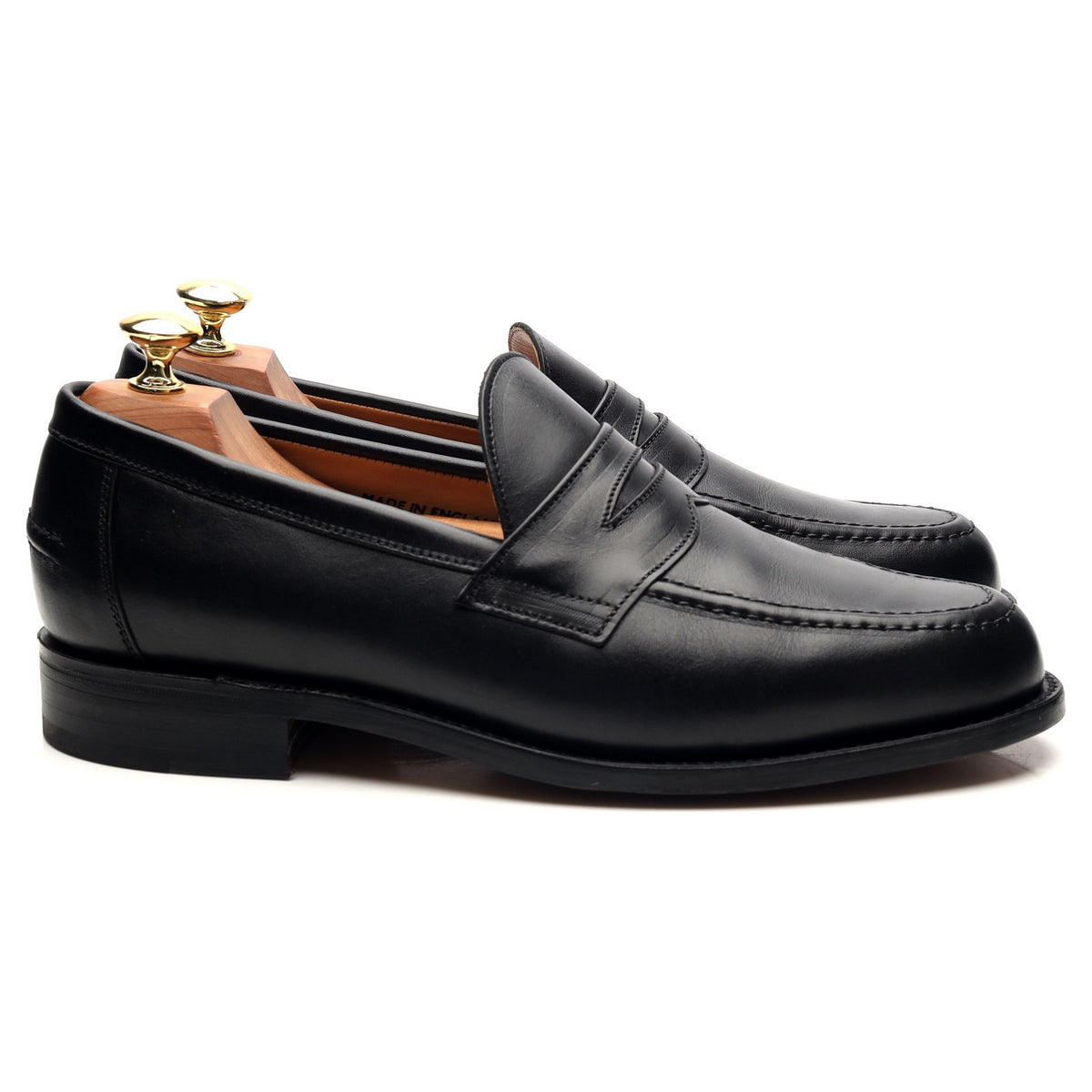 &#39;Aldwych&#39; Black Leather Loafers UK 8.5 F